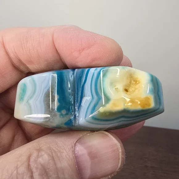 Blue Agate Crystal Heart - Picture 6 of 11